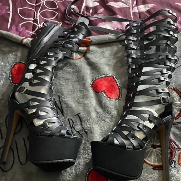 Knee high sandals NO BOX - Picture 3 of 3